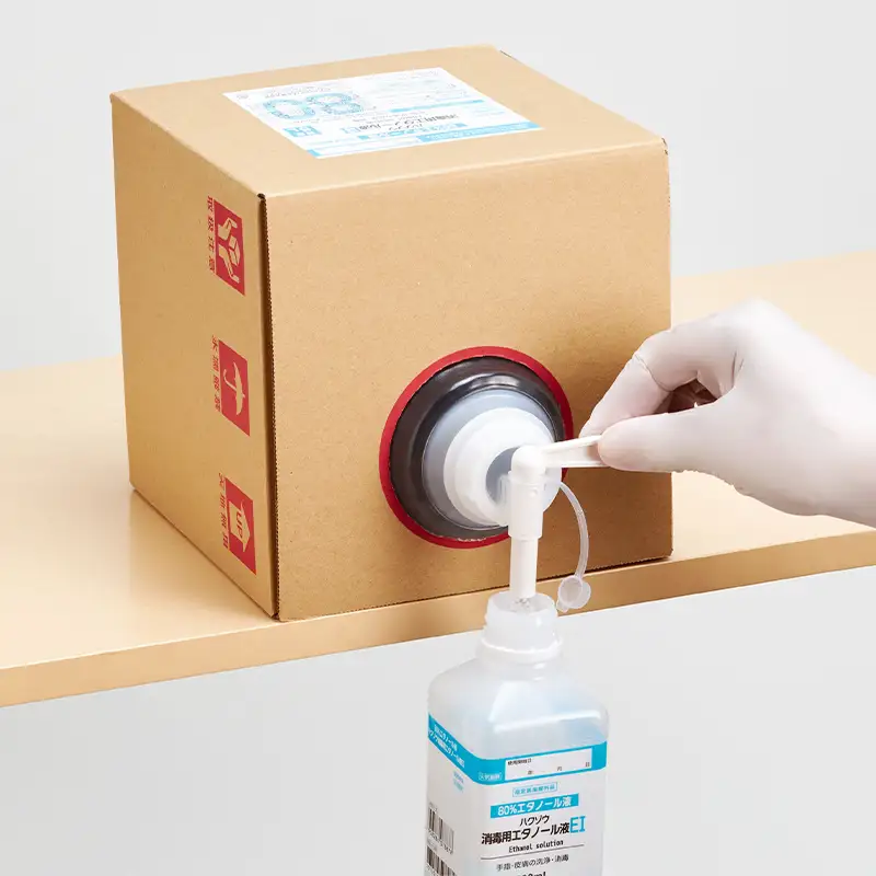 お医者様御用達！消毒用エタノール液５L 詰め替え用（専用コック付き）  FAI-0147