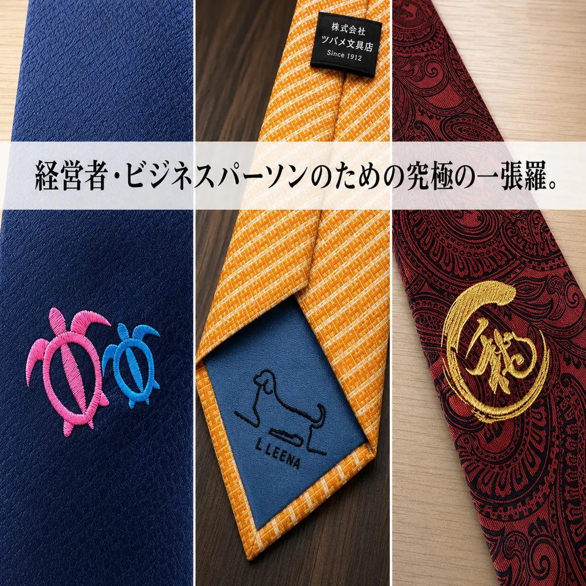 【体験型】会社ロゴ・家紋を刻む「記憶の仕立てネクタイ」大型刺繍仕立て体験 チケット 体験 オーダーメイド 仕立て ネクタイ オリジナル 刺繍 ギフト プレゼント 昇進祝い 周年記念 ご褒美 千葉県 千葉市