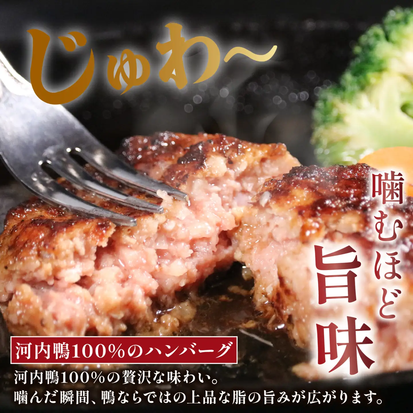 【河内鴨100％】 5個 鴨 ハンバーグ