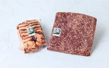 左草ブラウンスイス牧場　ブラウンスイス牛 ひき肉＆スライスセット　