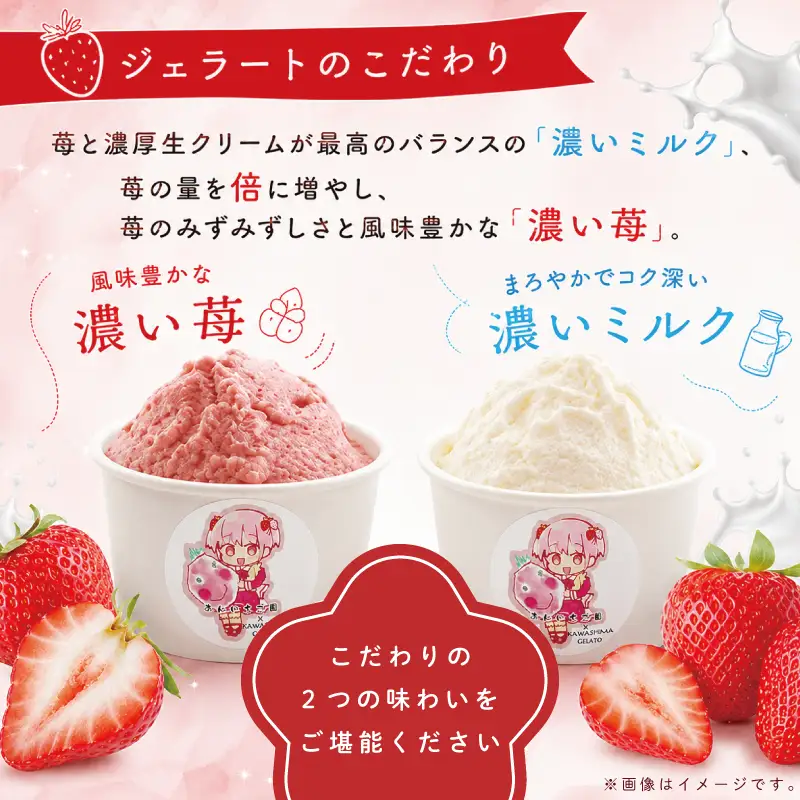 いちご 紅ほっぺ あまえくぼ ジェラート（120ml） 12個