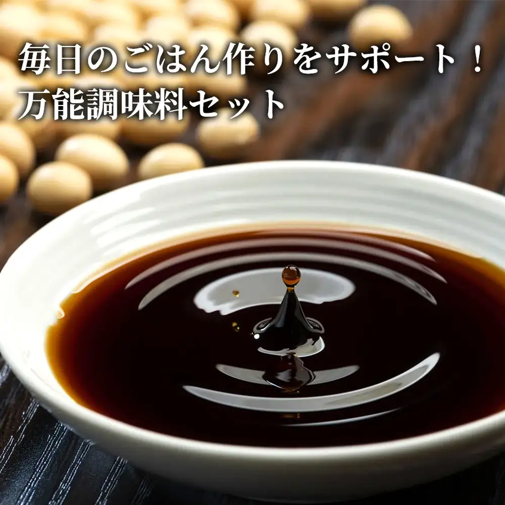 ＜ R8年熊本地震復興支援 ＞【毎日のごはん作りをサポート！万能調味料セット】1セット 醤油 しょうゆ 昆布醤油 だし醤油 さしみ醤油 刺身醤油 甘口醤油 ポン酢 ぽん酢 ぽんず 調味だれ タレ たれ 甘辛だれ 調味料 詰め合わせ 詰合せ セット
