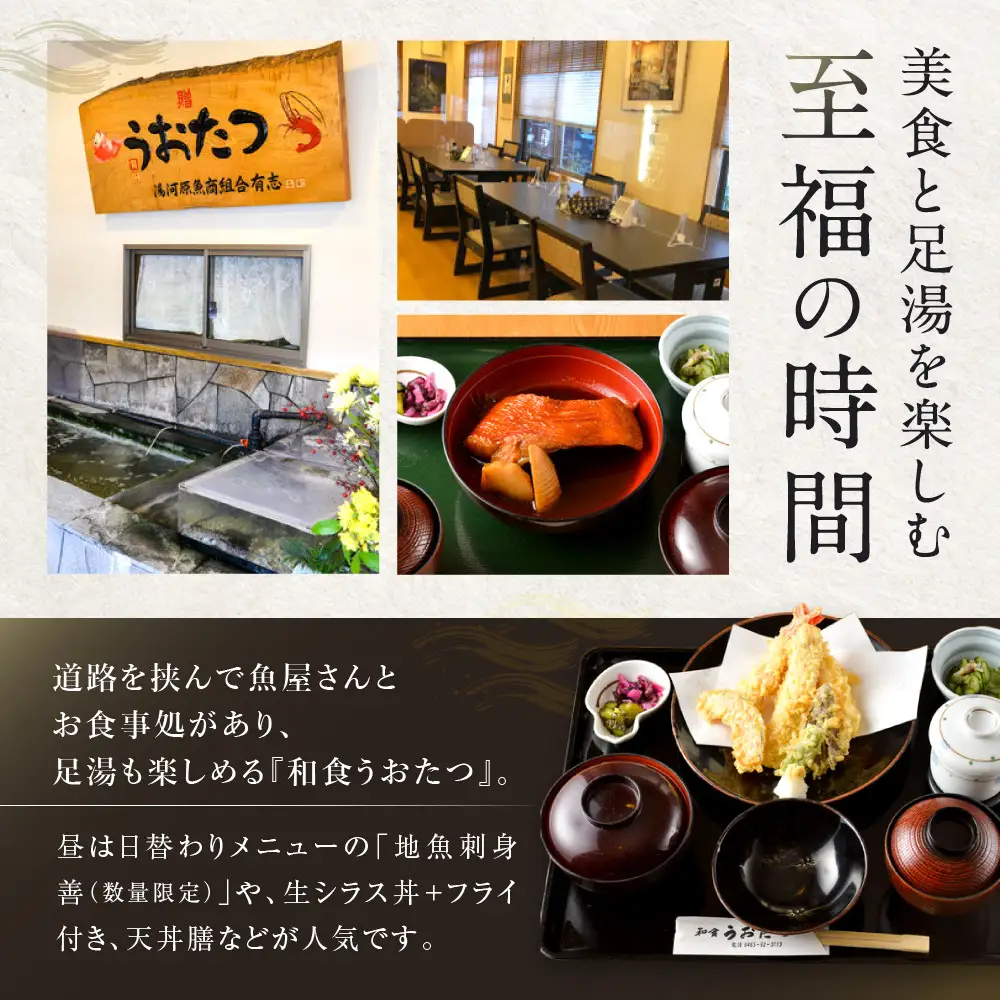 和食うおたつ食事券2,000円分 | 湯河原町 温泉街 和食 魚料理 観光 足湯