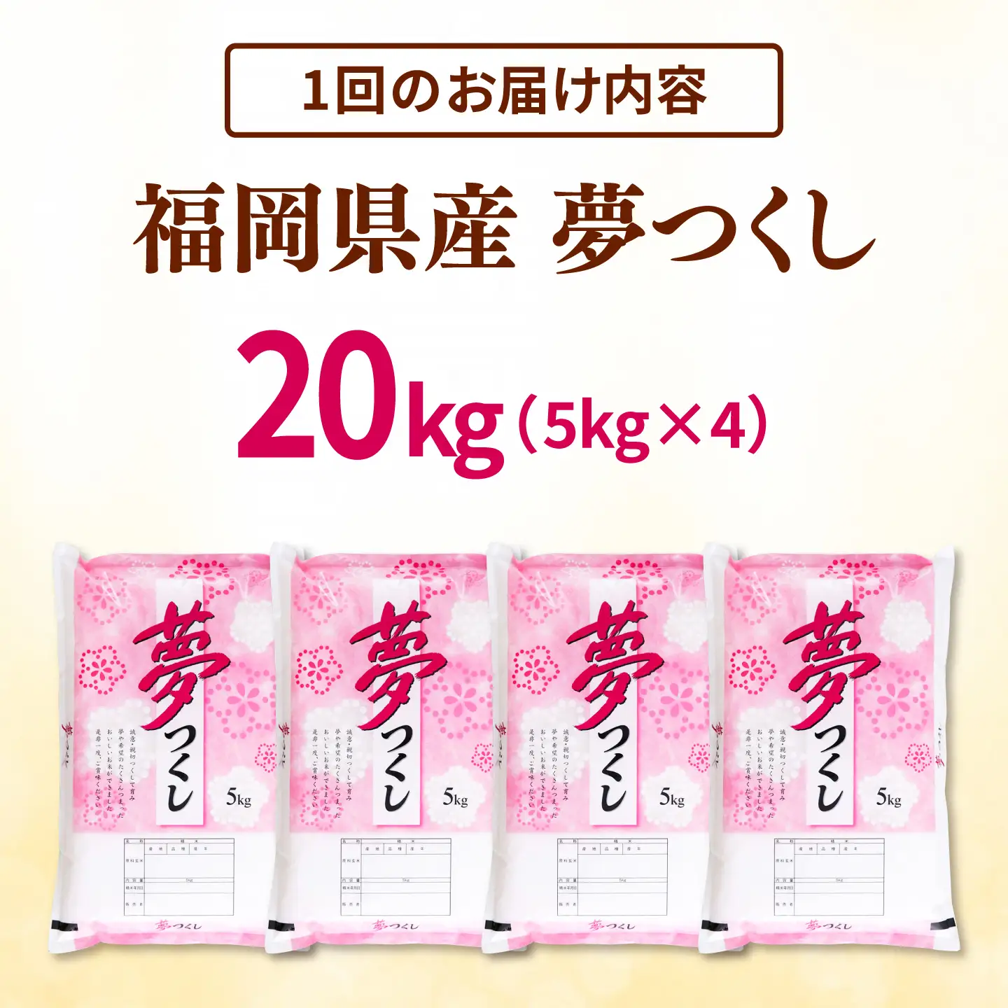 【全9回定期便】【令和8年度産】福岡県産米 夢つくし 20kg (5kg×4袋) 精米 桂川町/有限会社ファインリョーコク[ADCE030]
