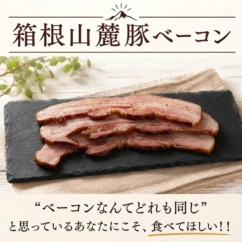ベーコン 【500g】 豚肉 肉 豚 豚ロース 国産豚肉 箱根山麓豚 冷凍