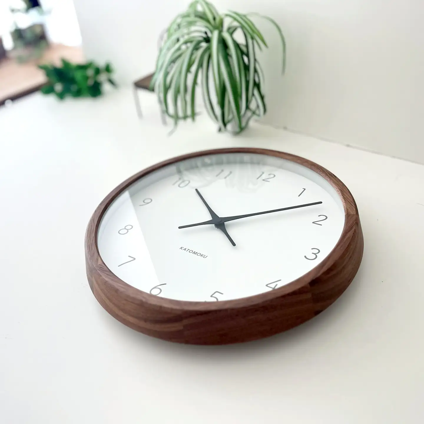 KATOMOKU muku clock 7 ウォールナット km- 93WARCS 木製 SKP電波時計