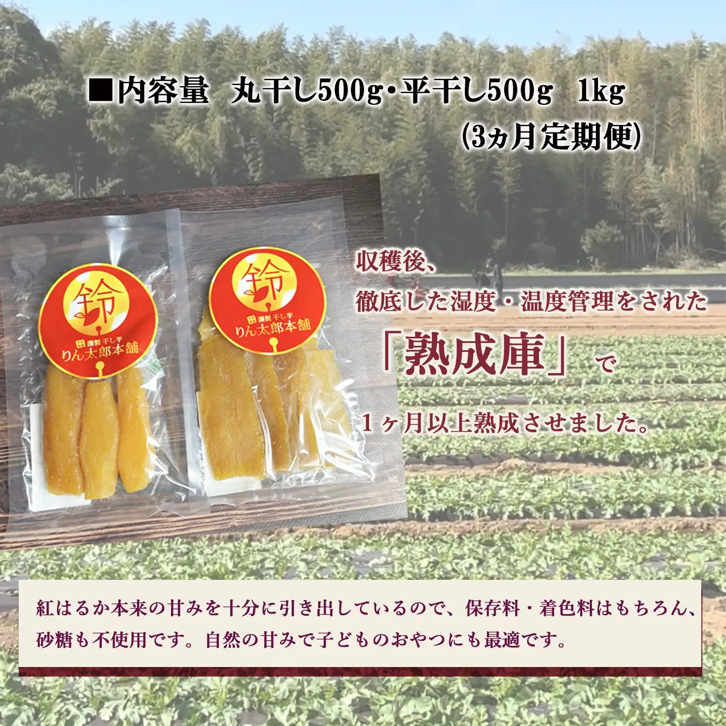 【先行予約】3回定期便 熟成紅はるか 干し芋 （丸干し・平干し）500g×2袋 1kg  干芋 ほしいも