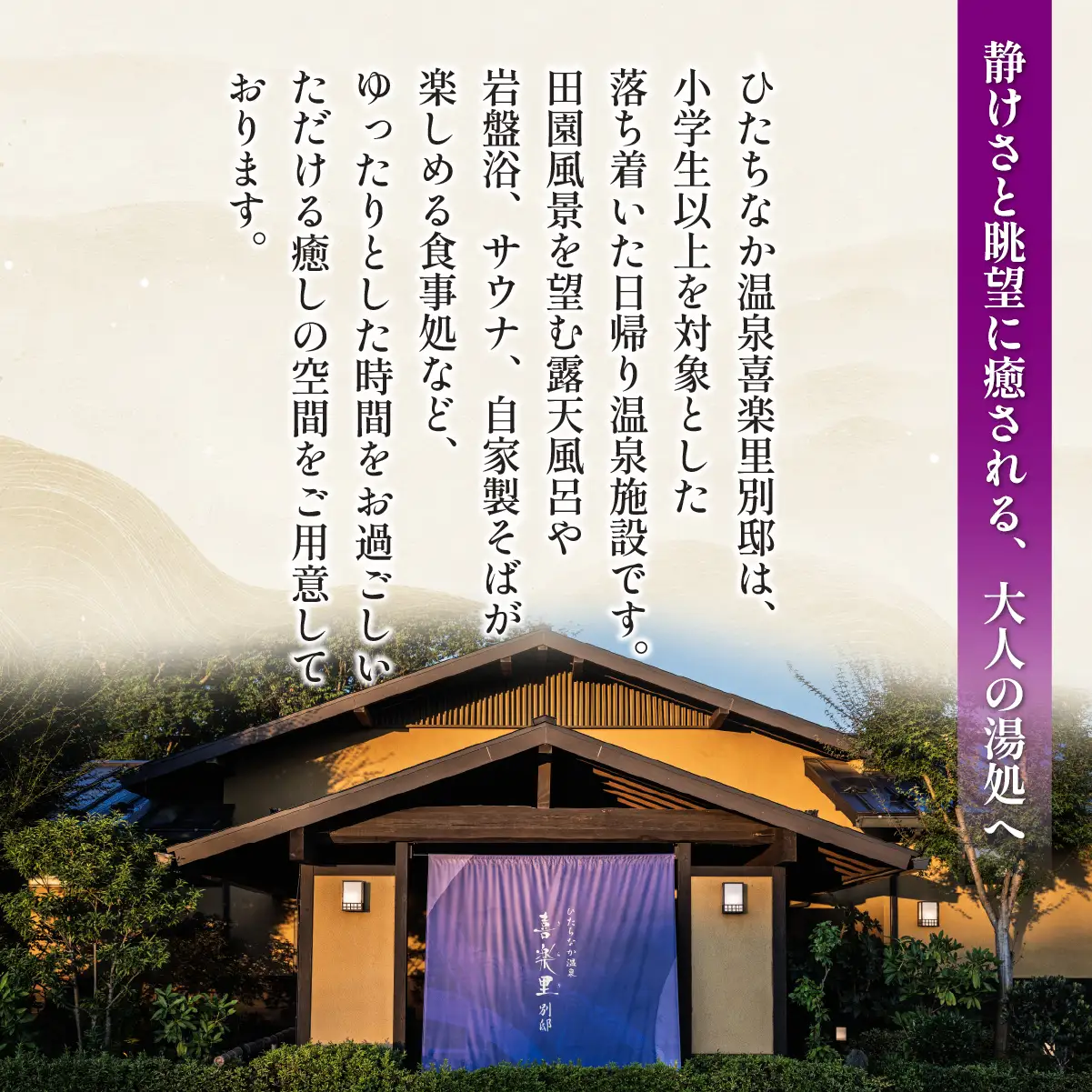 【入館招待券 シンプルコース】大人10名分（大人1名10回分） | ひたちなか温泉喜楽里別邸