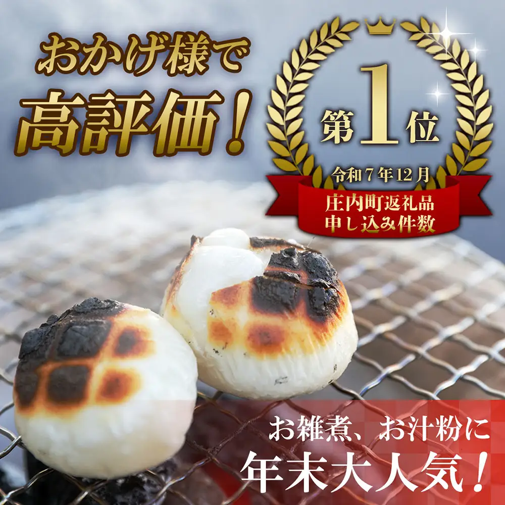 【R8.12月発送】庄内町産 杵つき餅 380g×24袋 約9kg『特別栽培米 でわのもち』使用 先行受付 柔らかく よく伸びる 個包装 小さめ 自家栽培 でわのもち ヨーグルト農法 杵つき 丸もち お餅 丸餅 餅 梅木もち屋