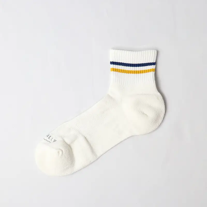 PESCALLY　和紙薄手パイルラインソックス（25cm-27cm） オフホワイト FAD-2224