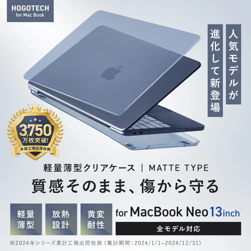 【堺市企画】Macbook カバー Neo13inch インディゴ HOGOTECH