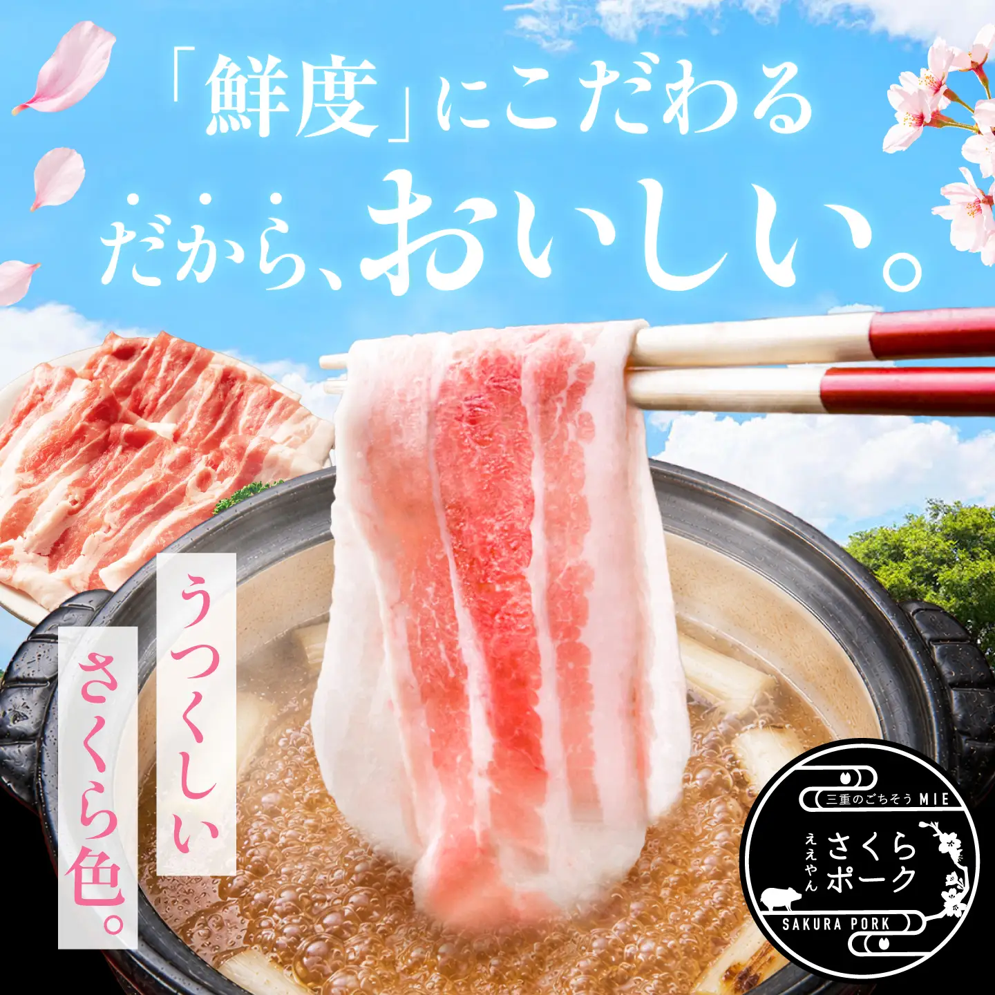ええやんさくらポーク 豚肉 肩ロース 500g (スライス)/亀山市/小林ファーム[AMAB088-3]