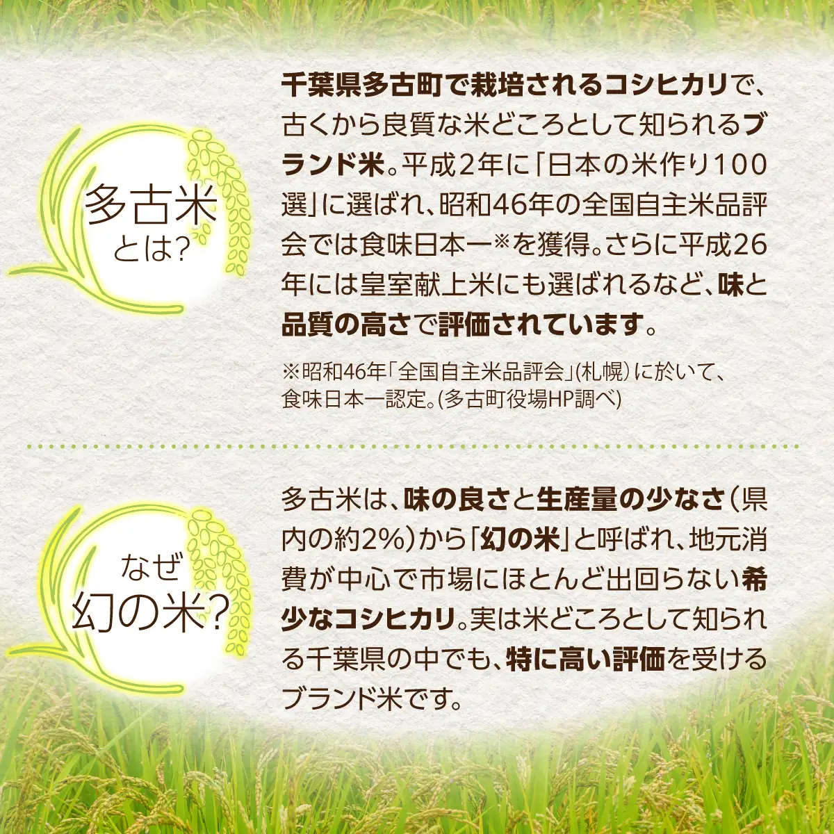 令和8年産　たこまいらいふ萩原農場の多古米コシヒカリ(精米)5kg TAKK010
