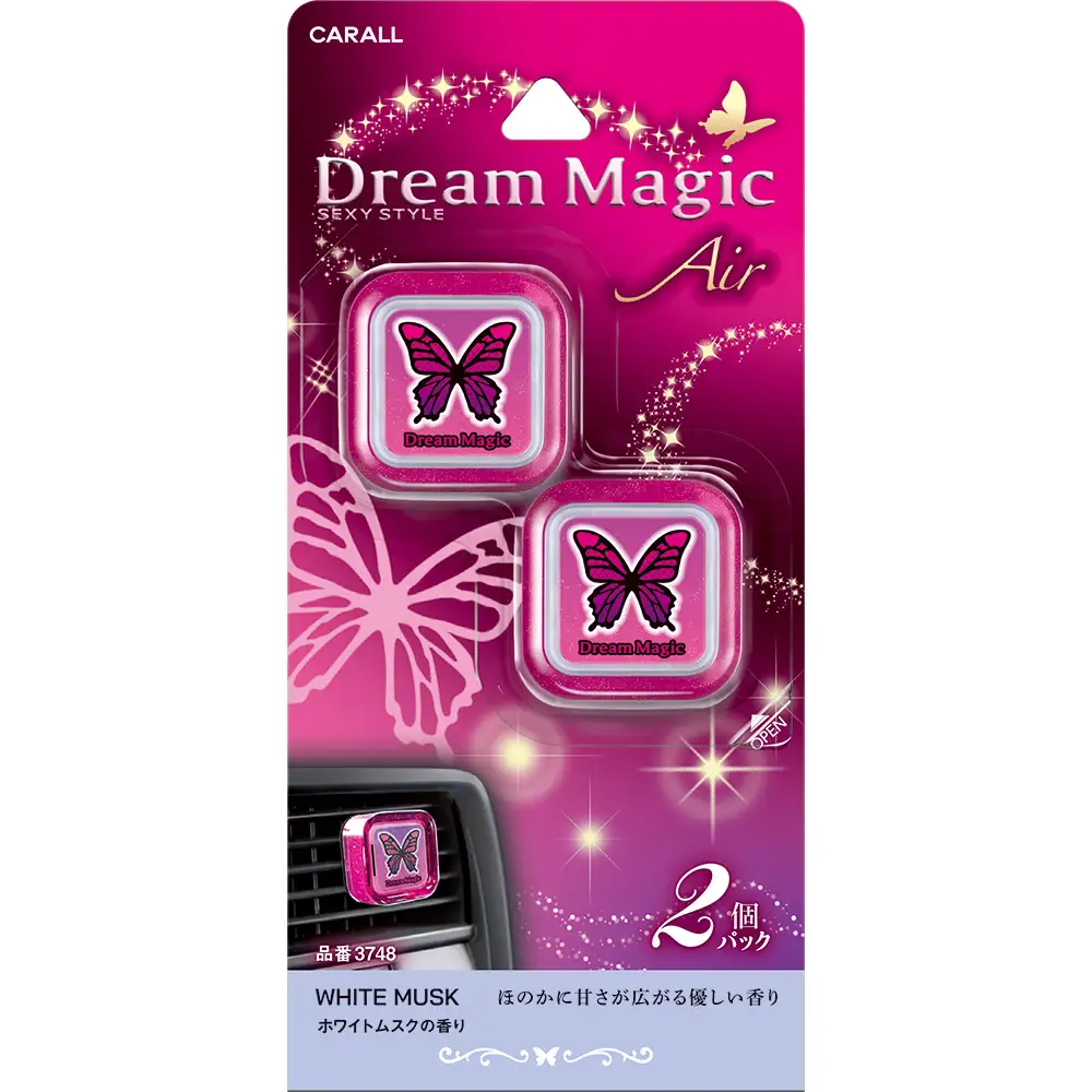ドリームマジック エア２個パック ホワイトムスク カーエアコン用　晴香堂 HARUKADO