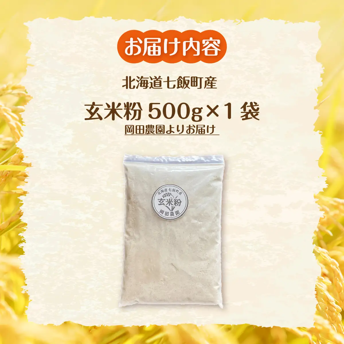 【先行予約】玄米粉500g×1 NAZ026