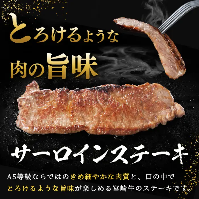 新鮮チルド便 宮崎牛 A5 特選 サーロイン ステーキ(200g) 和牛 BBQ アウトドア キャンプ 小分け パック 冷蔵 真空パック ブランド牛 ランク パーティー ご褒美 おかず【OT-04】【KNOT合同会社】