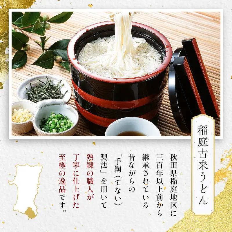 【定期便9回】稲庭古来うどん 短寸400g×2袋セット【(有)稲庭古来堂】[C6-1401] 