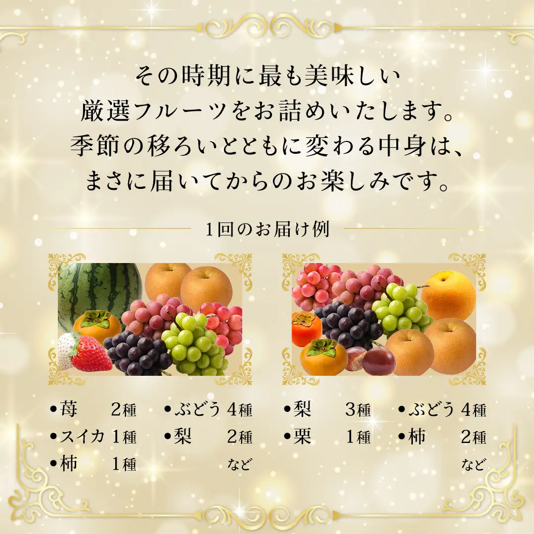 定期便【化粧箱入り2段】厳選フルーツ10〜12種プレミアムセット【毎月1回連続3か月(計3回)】（茨城県共通返礼品） 旬の果物 ギフト