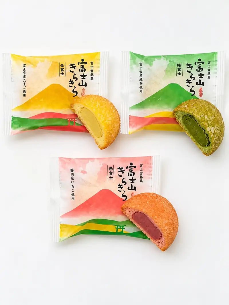 0008-120-01 もちのき 富士山きらきら 6個入り 創作焼き菓子