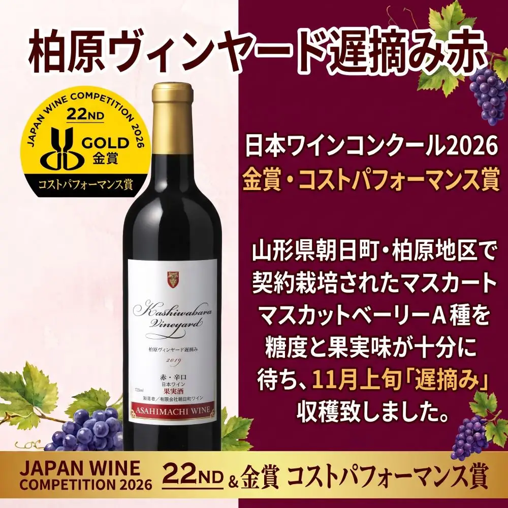 日本ワインコンクール金賞・銀賞 ワイン 赤 6本 セット 朝日町ワイン 720ml 山形 山形県 朝日町 お酒 送料無料