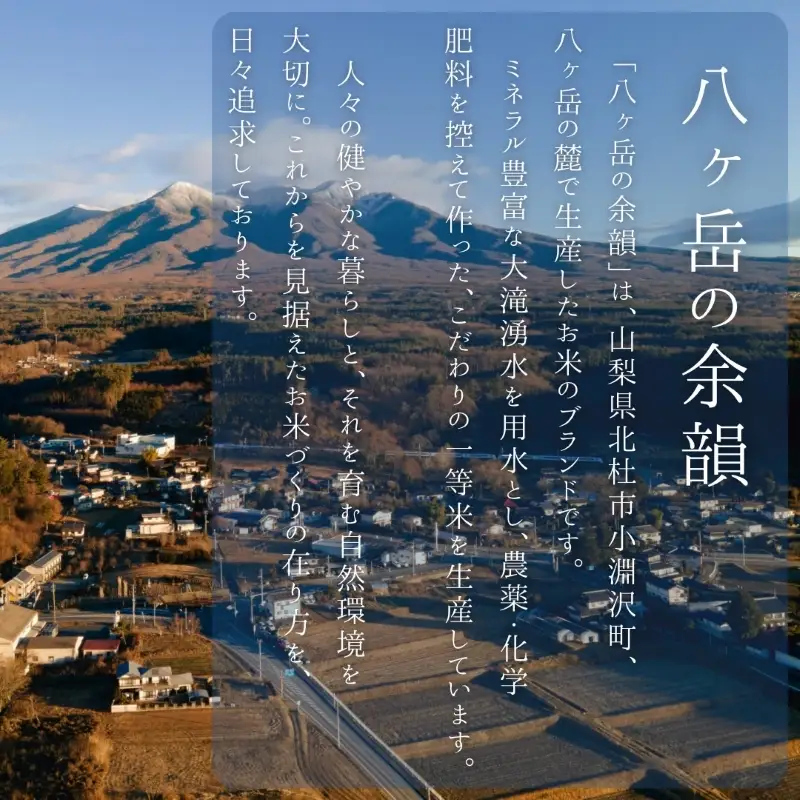 【令和8年度新米】八ヶ岳の余韻 農林48号 5kg×2袋 [h183]