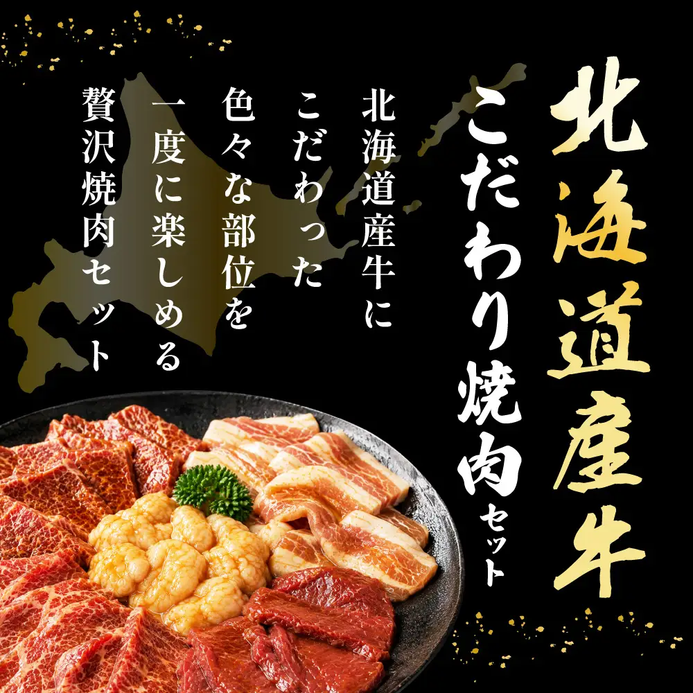 北海道産牛 色々な部位 焼肉セット 750g (150g×5袋)【a163-046】