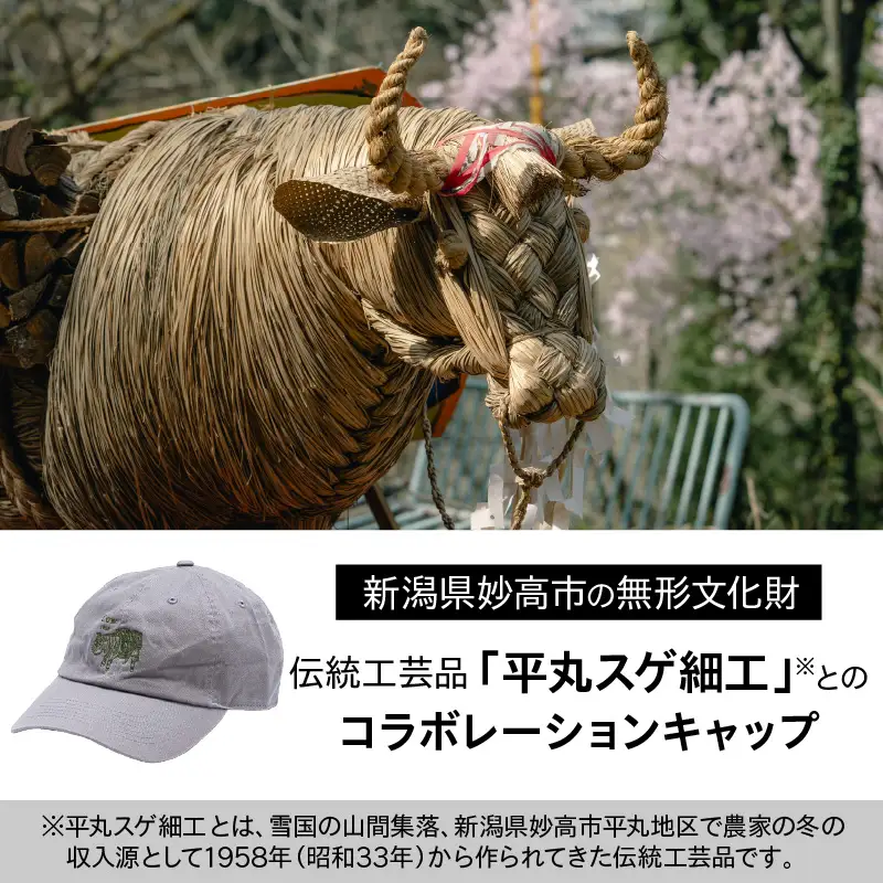 【2026年12月以降順次発送】キャップ 平丸スゲ細工 「Cow 1958」ブラック