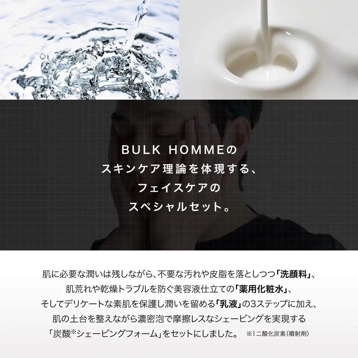 045-005　FACE CARE スペシャルセット（洗顔料、薬用化粧水、乳液、泡立てネット、シェービングフォーム）YSKAH025