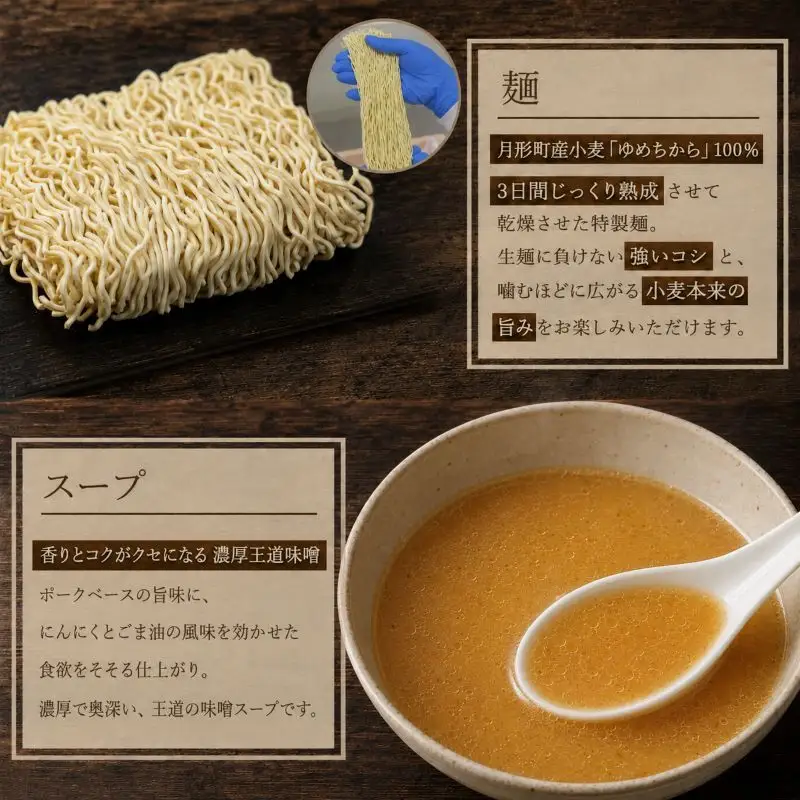 札幌味噌ラーメン 24食セット  【 月形町産ゆめちから100%使用 】 北海道 ラーメン 熟成乾燥麺 インスタント 乾麺 即席麺 拉麺 保存食 味噌 みそ 月形町