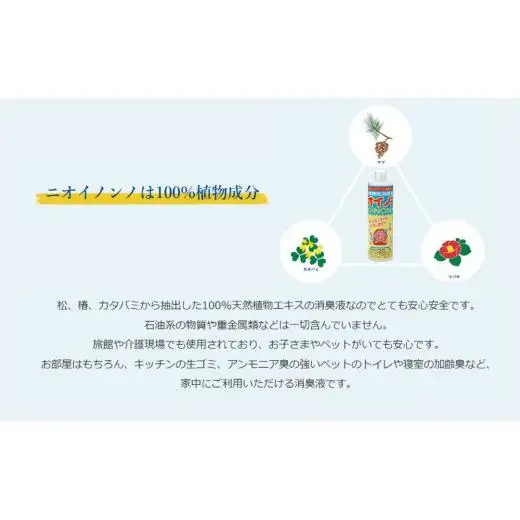 瞬間消臭の純植物性消臭液「ニオイノンノ」 1L 1本