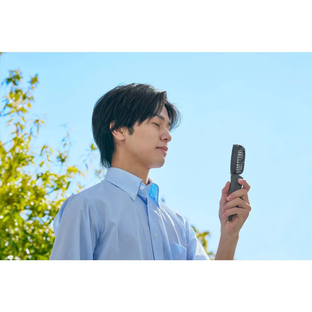 リズム大風量2重反転ハンディファンSilky Wind Mobile 4＜ダークグレー＞【11100-2683】