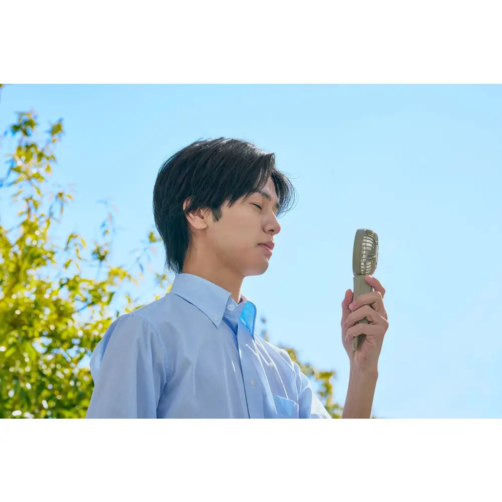 リズム大風量2重反転ハンディファンSilky Wind Mobile 4＜グリーン＞【11100-2683】