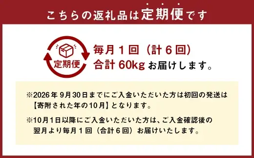 【 6回定期便 】 【 令和8年産 】 ゆめぴりか （ 無洗米 ） 約10kg （ 約10kg × 1袋 ） 米 ブランド米 ごはん 鷹栖町産 国産 定期便 定期配送 【 2026年10月上旬発送開始予定 】 