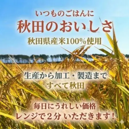 パックごはん180g20食　秋田米100%のごはん　オール秋田県産米使用　【配送不可地域：離島・沖縄県】【1778706】
