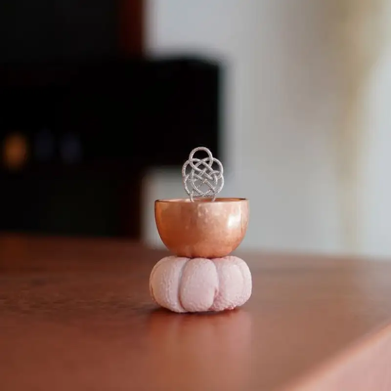 【高岡銅器】ざふりん（Pink gold） モダン おしゃれ  かわいい おりん 現代仏具 鳴物仏具 富山県 高岡 FAD-2126