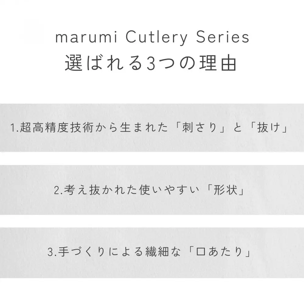 marumiカトラリー デザートフォーク 2本　創業80年 精密加工メーカーの技術から生まれた1本