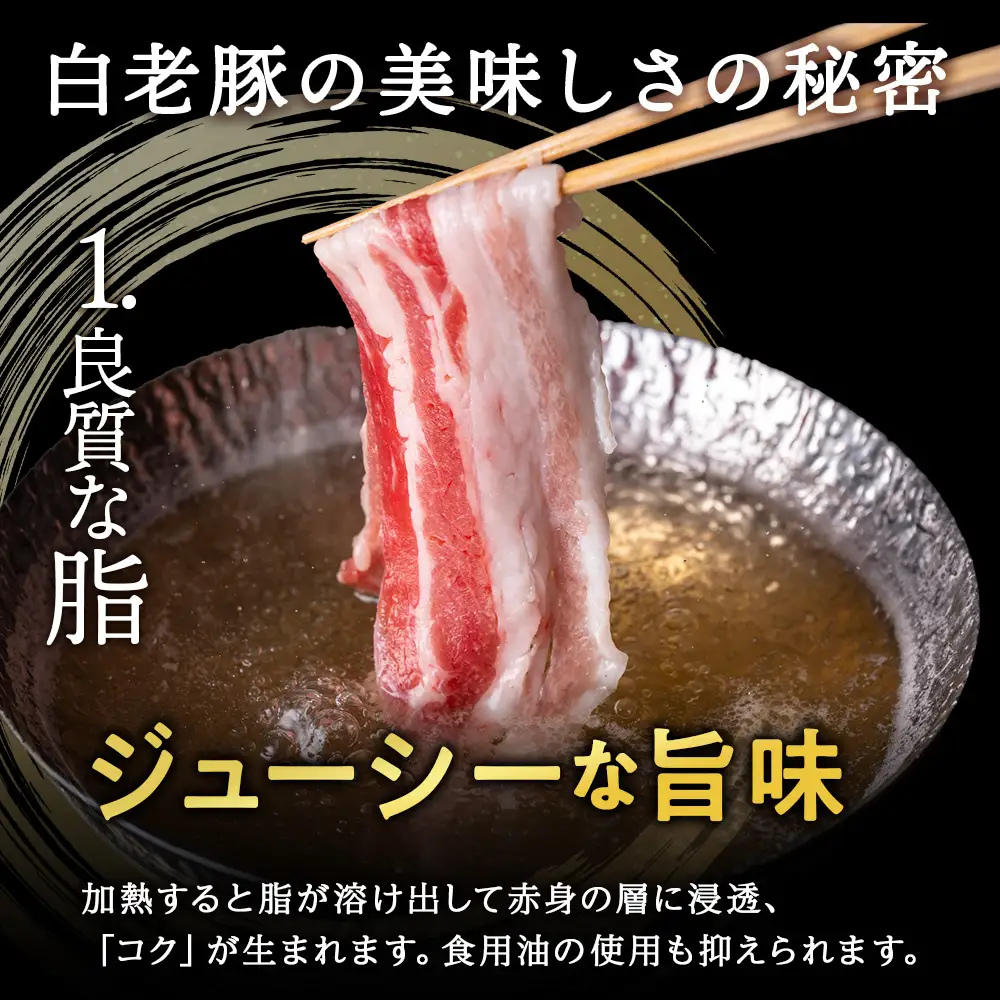 【11月発送】北海道産 白老豚 バラ スライス 300g×4パック BV008
