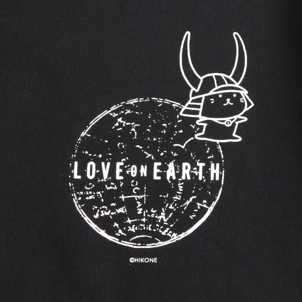 ひこにゃん ✕ BORN FREE コラボ LOVE ON EARTH Tシャツ Lサイズ ブラック
