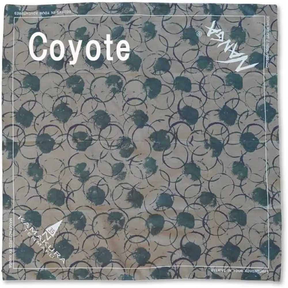 【鎌倉天幕】× NANGA ×RATTA RATTARR バンダナ Coyote 日本製 KTMNA-BDCY