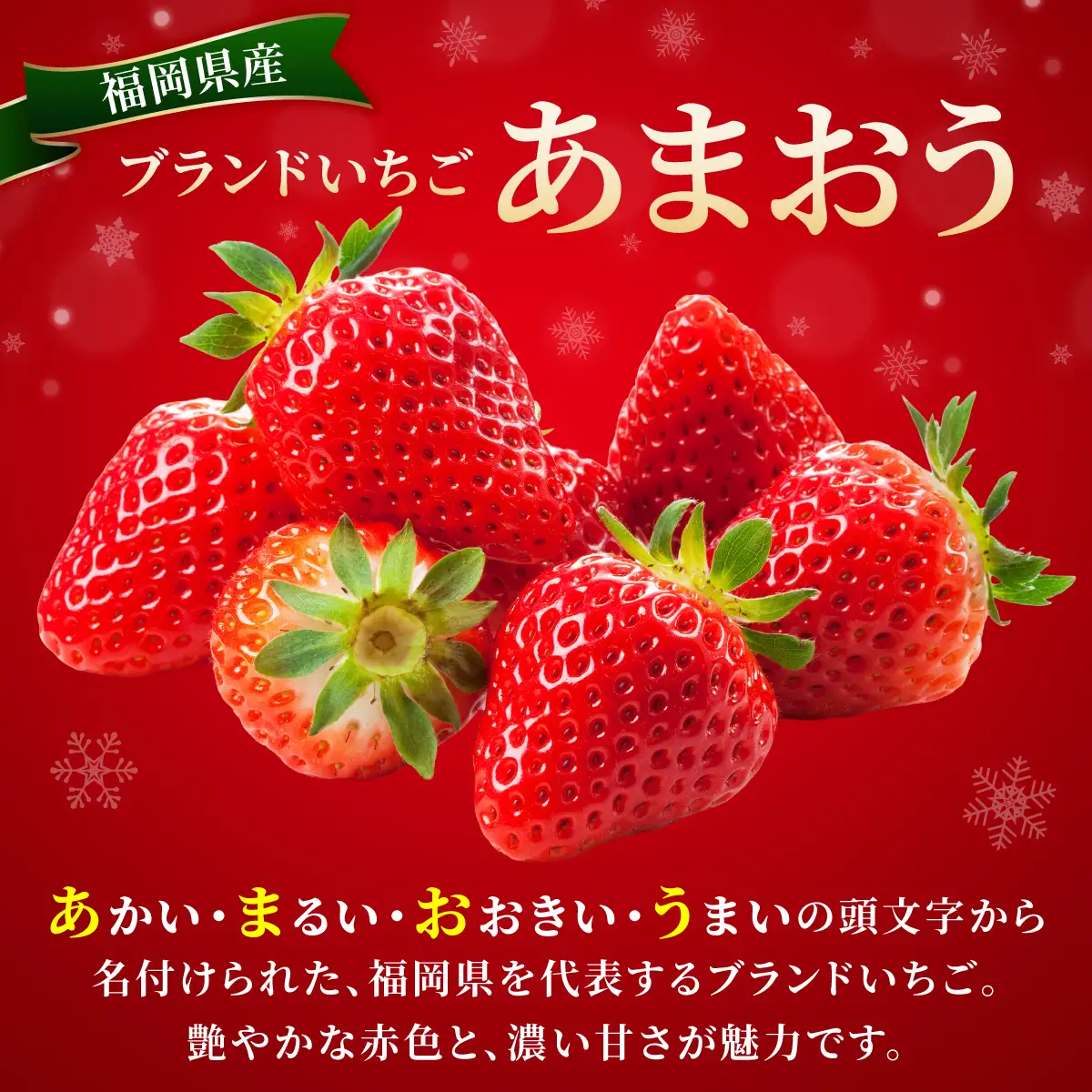 福岡県産あまおう2パック（約250g×2パック）