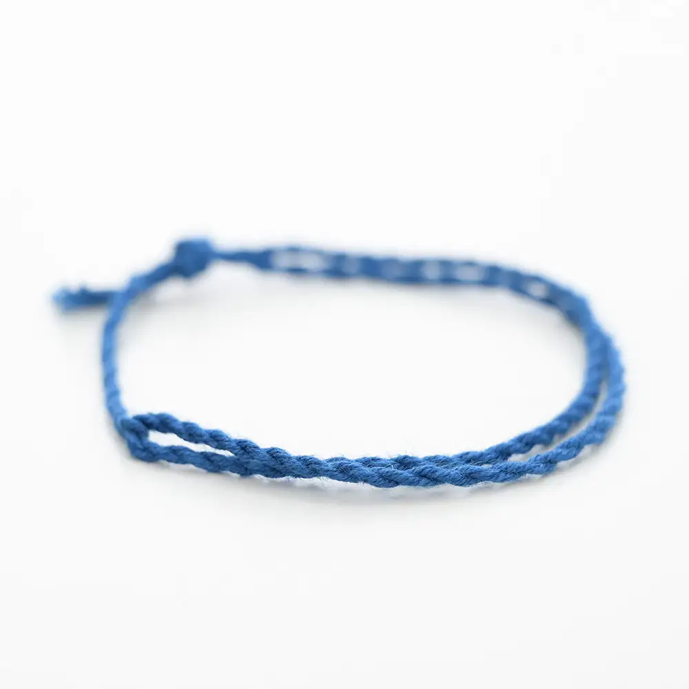 藍染のミサンガ「tsunagariYEAH」Ocean Blue（青色）