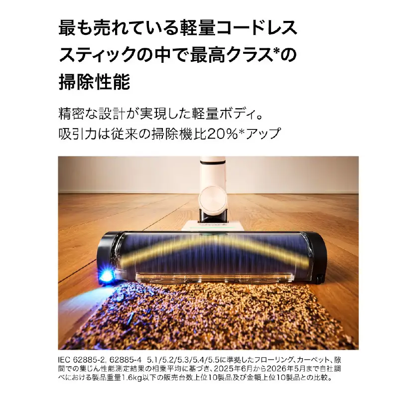 Shark ActiClean コードレススティッククリーナー ペタルベージュ LC800J  【289010-1】
