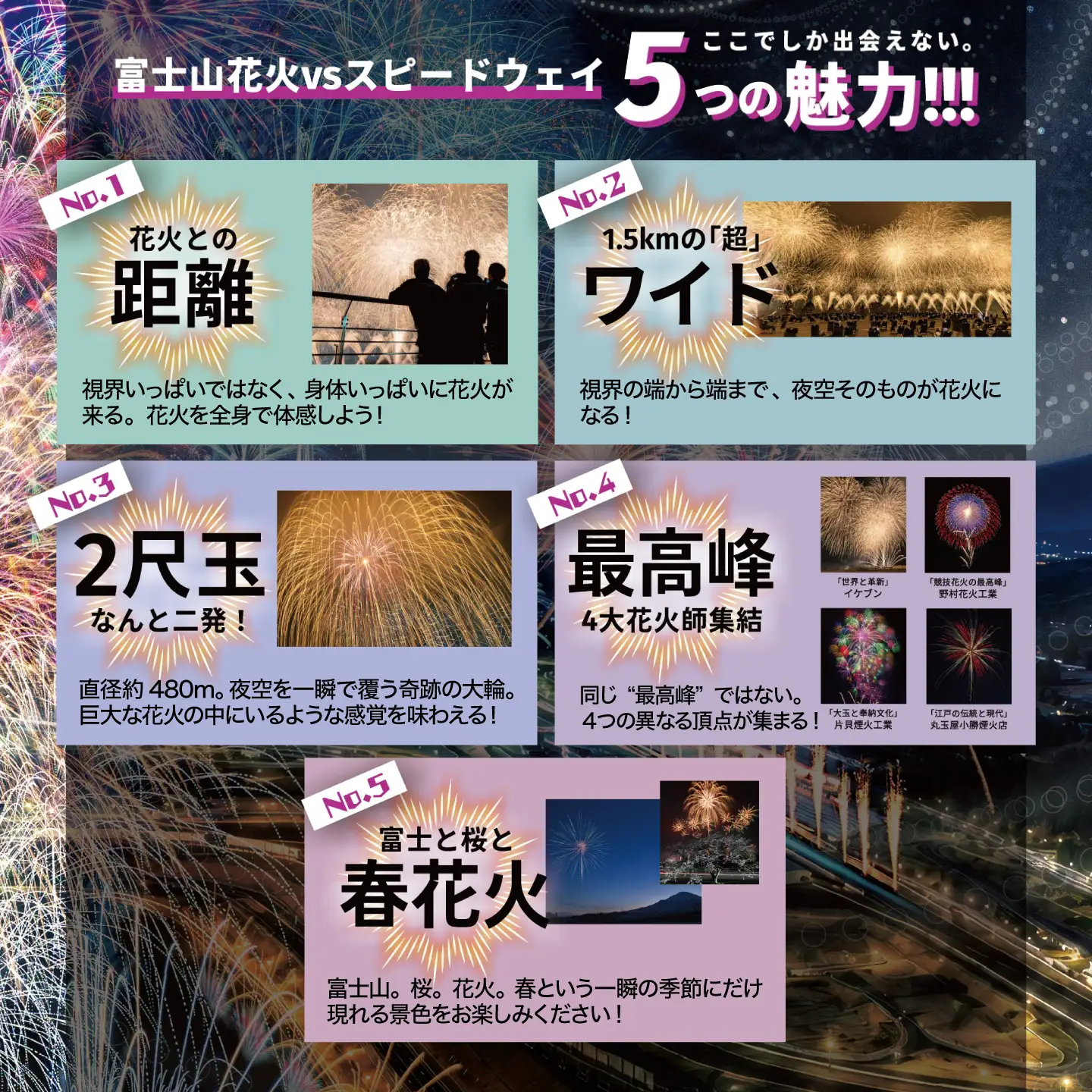【2027年4月3日（土）開催】「富士山花火 vs スピードウェイ2027」 一般駐車場（エリア指定なし）