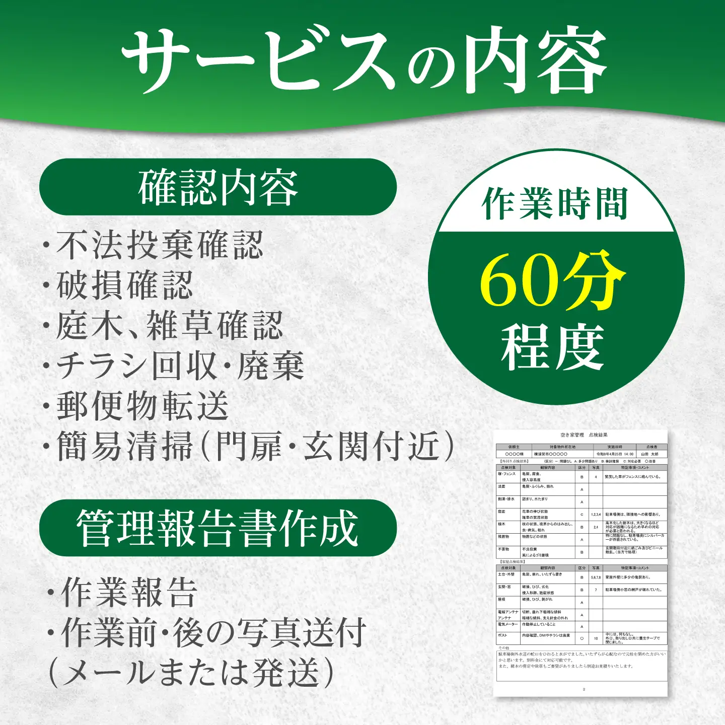 空き家管理サービス 充実プラン【公益社団法人横須賀市シルバー人材センター】[AKCV004]