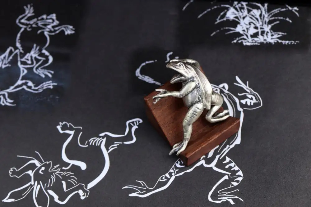  【縄文アクセサリーDo_goods】SILVER925製 鳥獣戯画 かえるのオブジェ　700-210 [5839-8595]