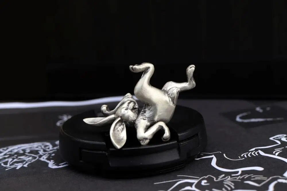 【縄文アクセサリーDo_goods】SILVER925製 鳥獣戯画のうさぎオブジェ　700-209  [5839-8594]