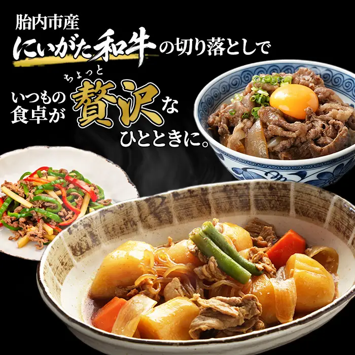 71-Fにいがた和牛 切り落とし 1kg（500g×2）