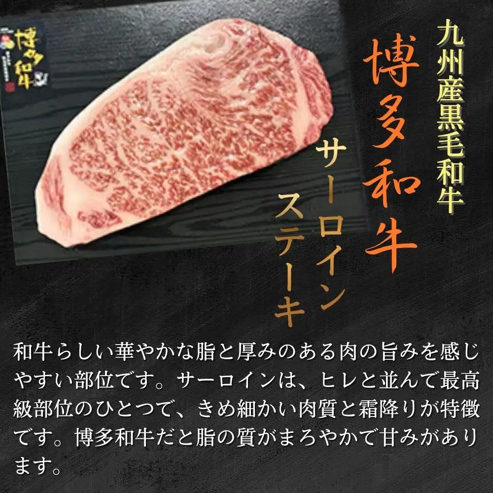 A4ランク博多和牛サーロインステーキ500g(250g×2枚)(スキンパック)[H0198]