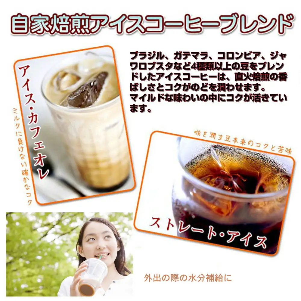 アイスコーヒーブレンド【中挽き】粉500g