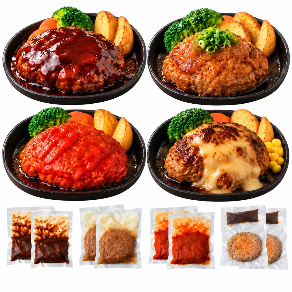 【トウキョウX】豚のハンバーグ 8個（120g 4種×各2個） 冷凍 ハンバーグ 東京都 青梅市